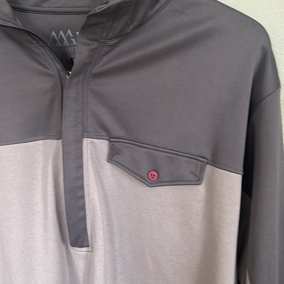 Matte Grey Quarter Zip Sweater - Picture 2 of 5